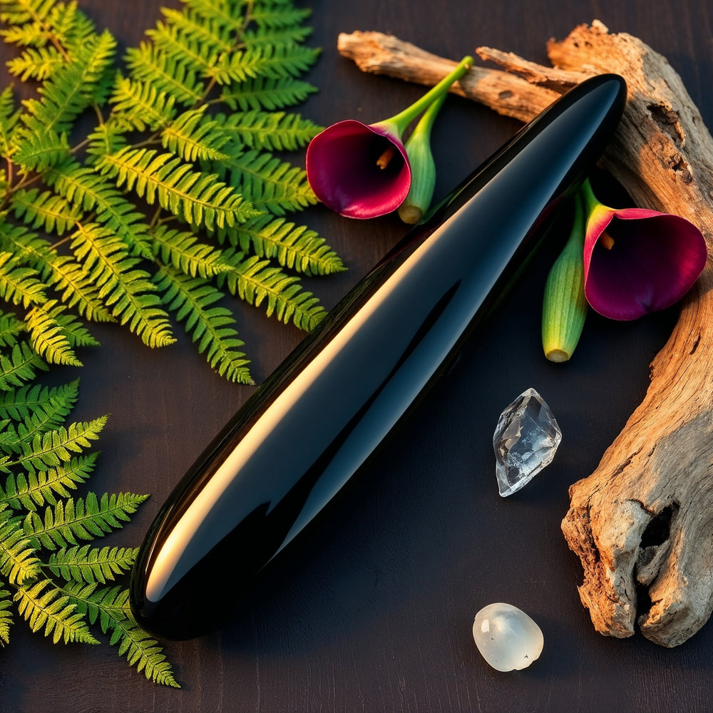 Black Obsidian Yoni Wand