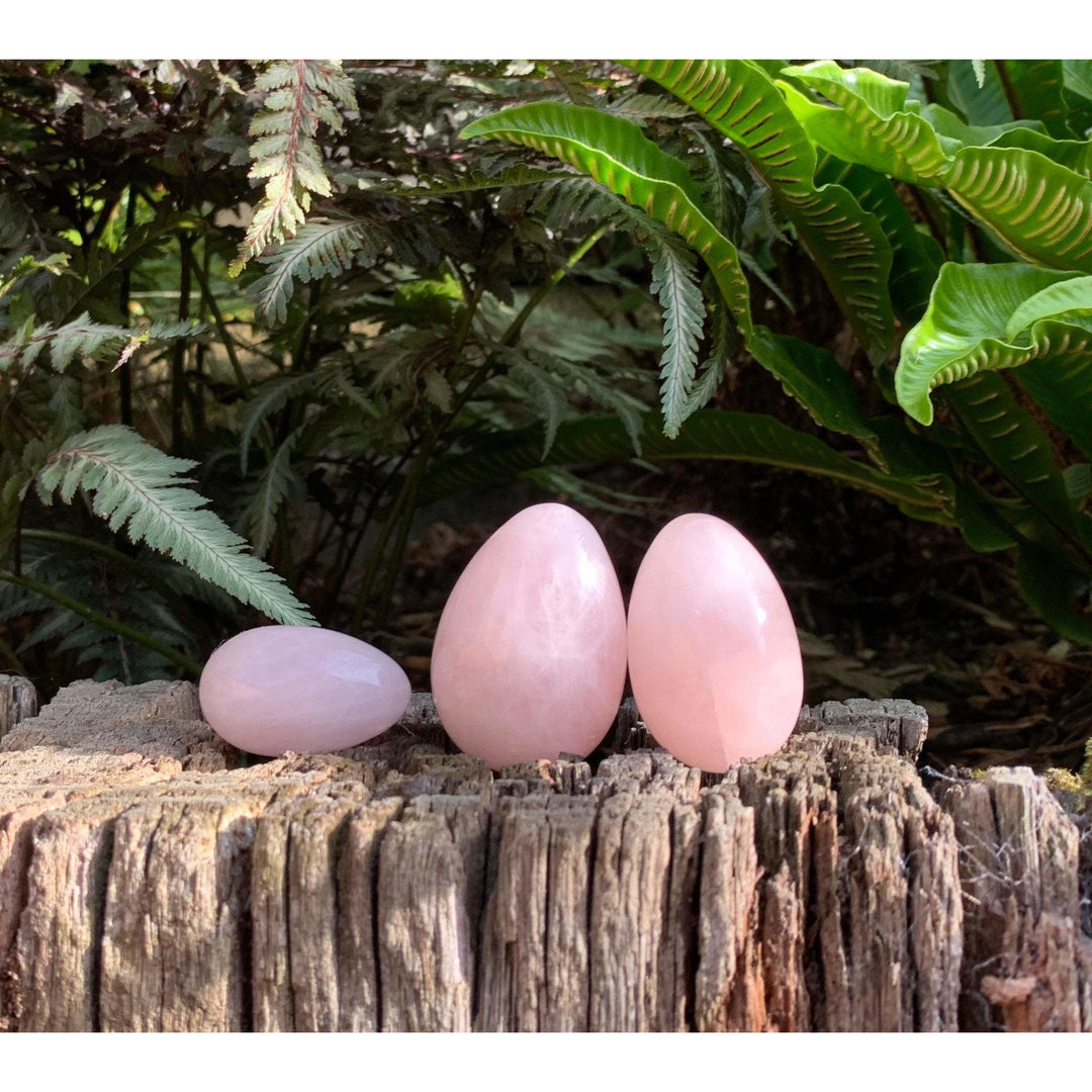 Rose Quartz Yoni Eggs - Drilled