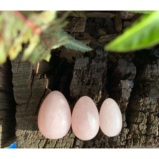 Rose Quartz Yoni Eggs - Drilled