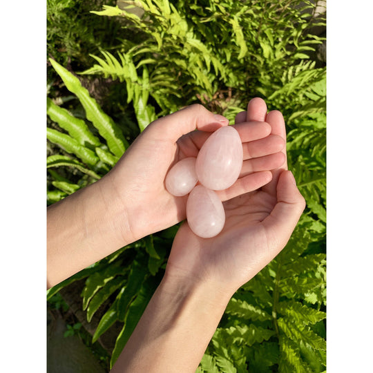 Rose Quartz Yoni Eggs - Drilled