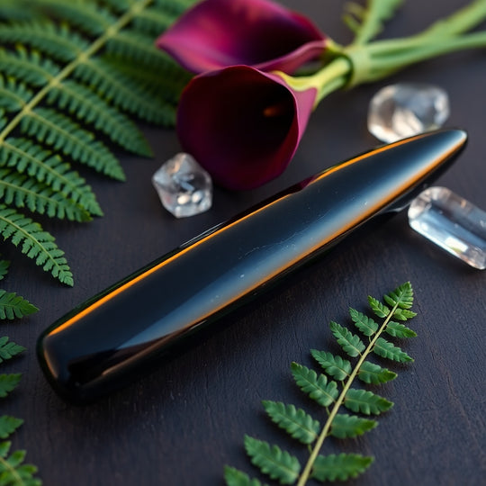Black Obsidian Yoni Wand