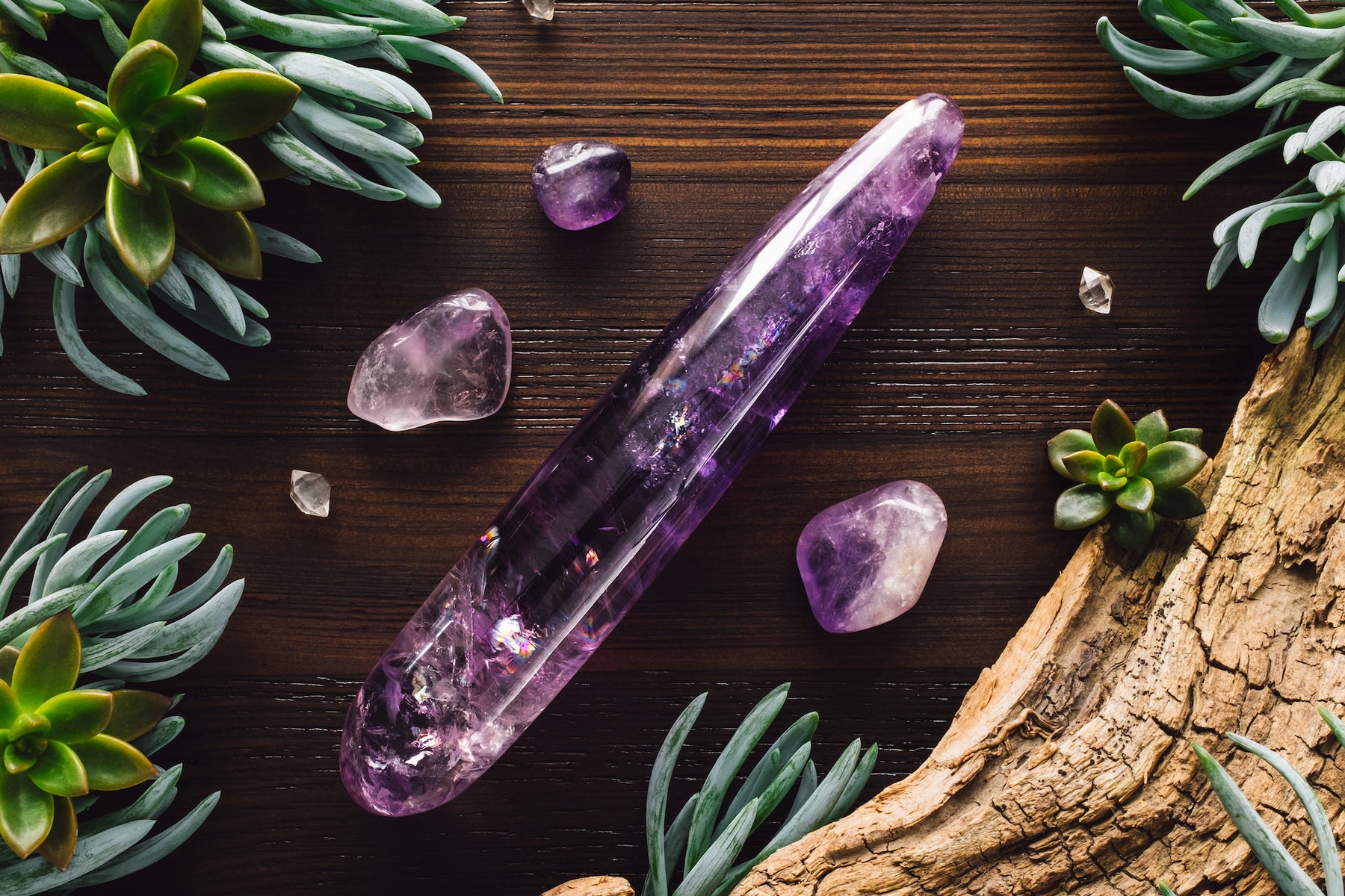 Stunning purple mystical yoni wand amethyst crystal