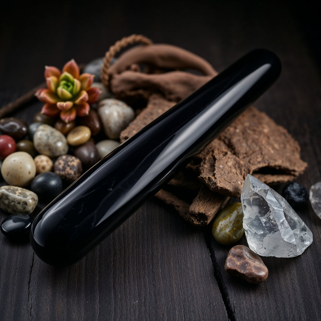 Small Black Obsidian Wand