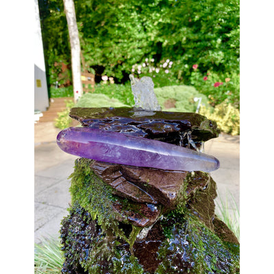 Amethyst Crystal Yoni Wand