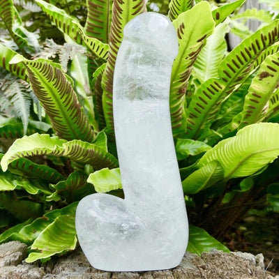 Penis Shaped Clear Quartz Crystal Dildo