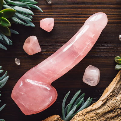 Large Rose Quartz Dildo