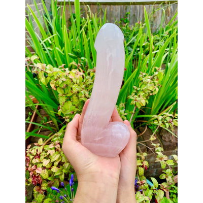 Large Rose Quartz Dildo