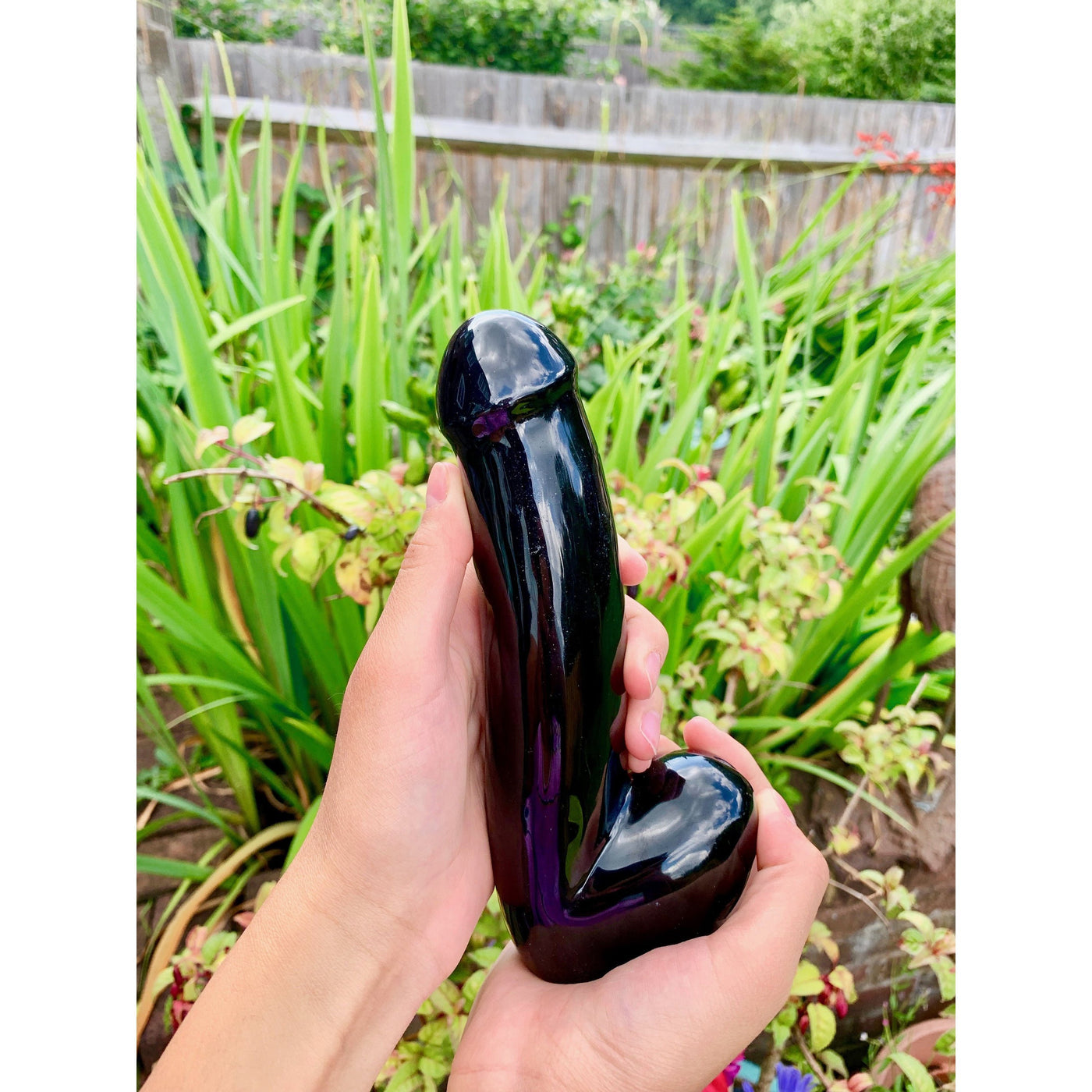 Large Standing Obsidian Dildo