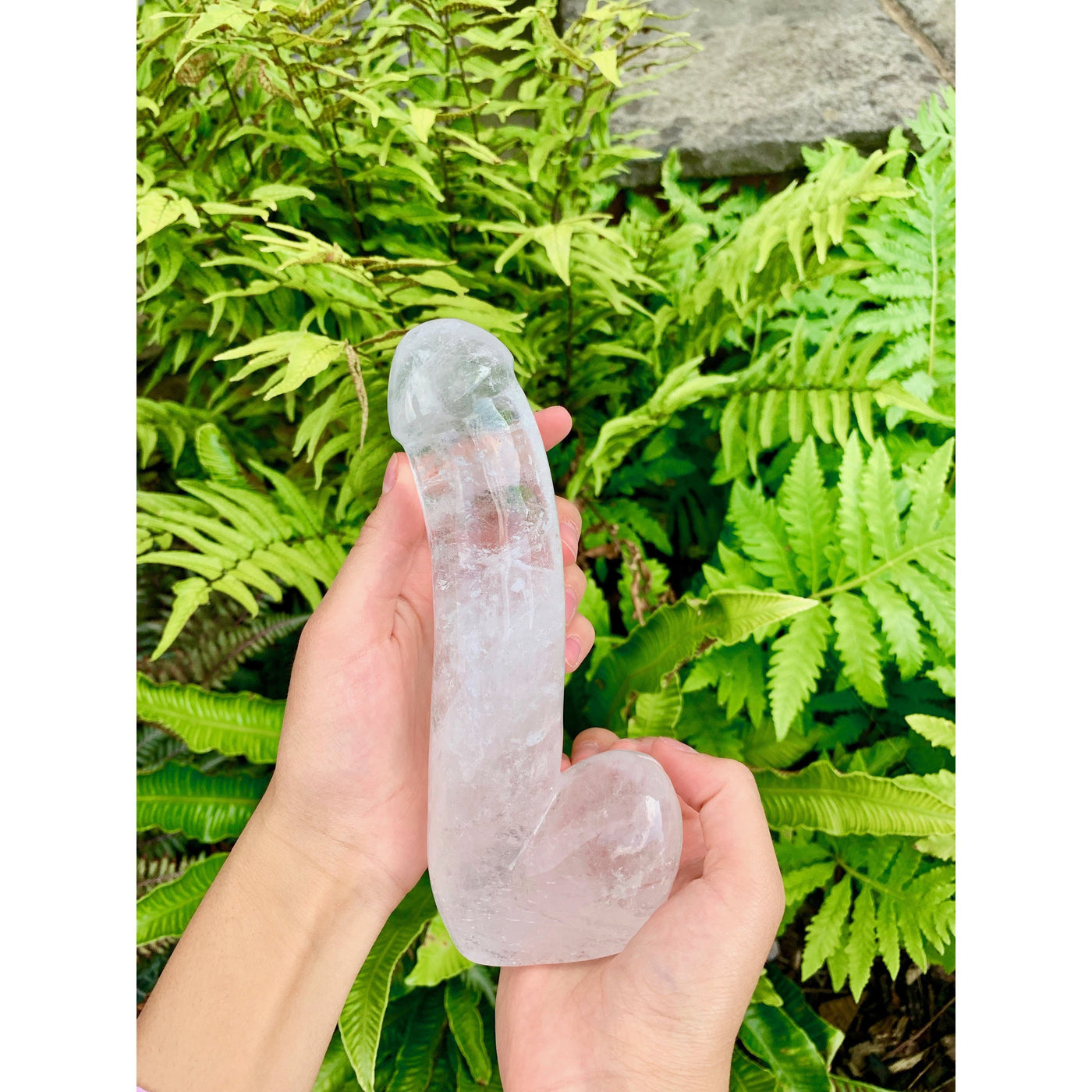 Penis Shaped Clear Quartz Crystal Dildo
