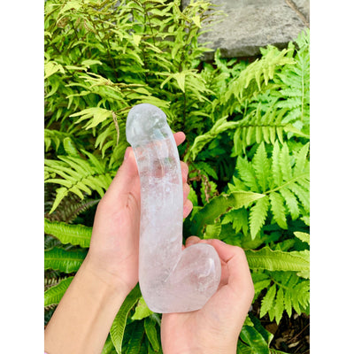 Penis Shaped Clear Quartz Crystal Dildo