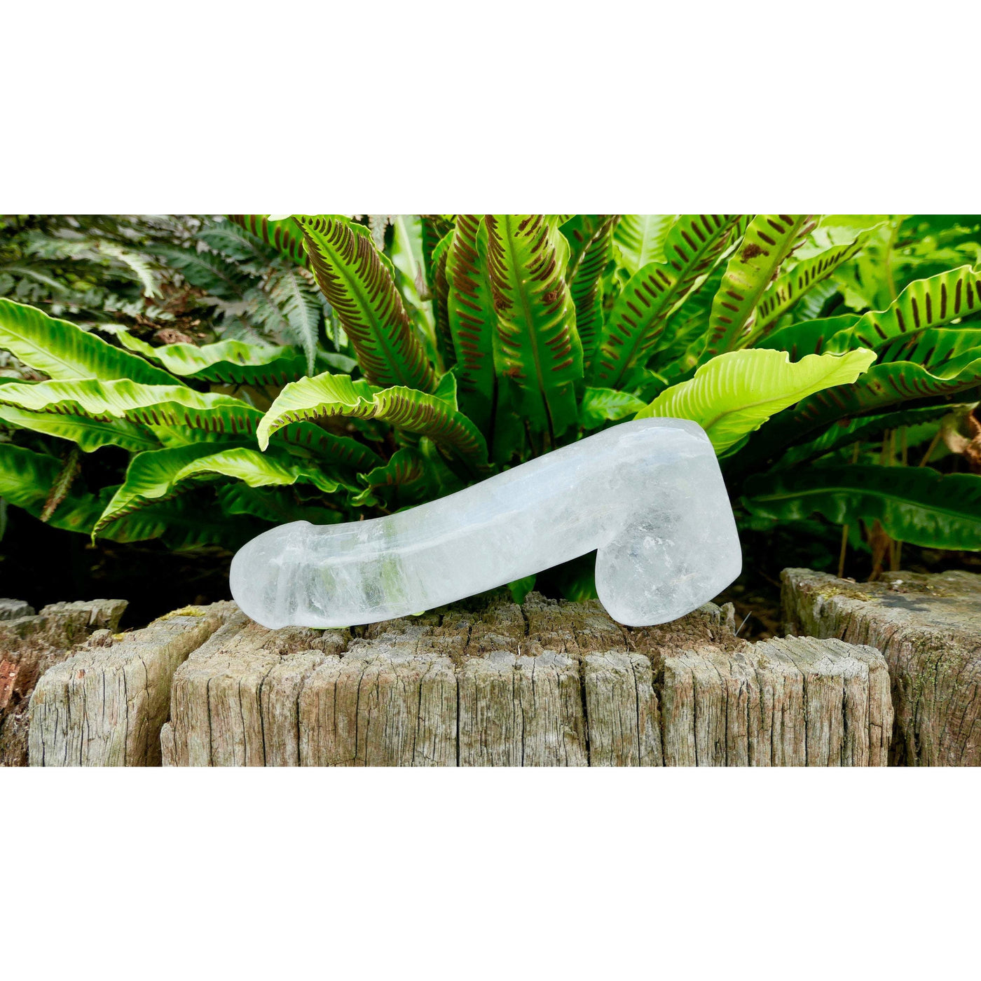 Penis Shaped Clear Quartz Crystal Dildo