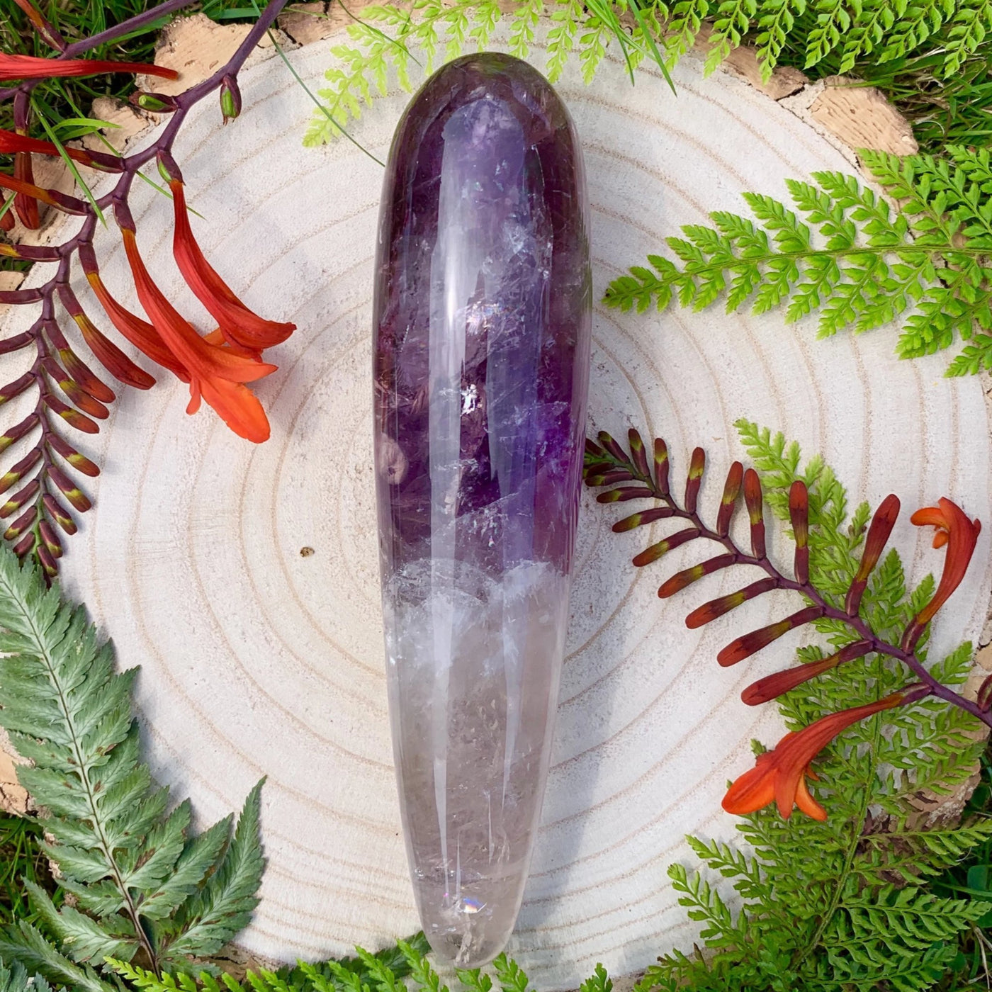 Large Amethyst Crystal Yoni Wand