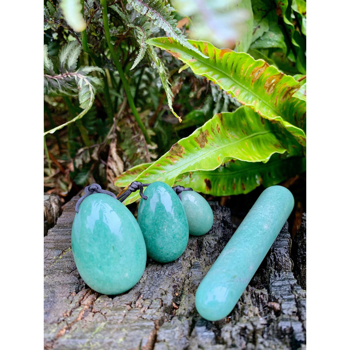 Green Aventurine Yoni Egg Set and Yoni Wand