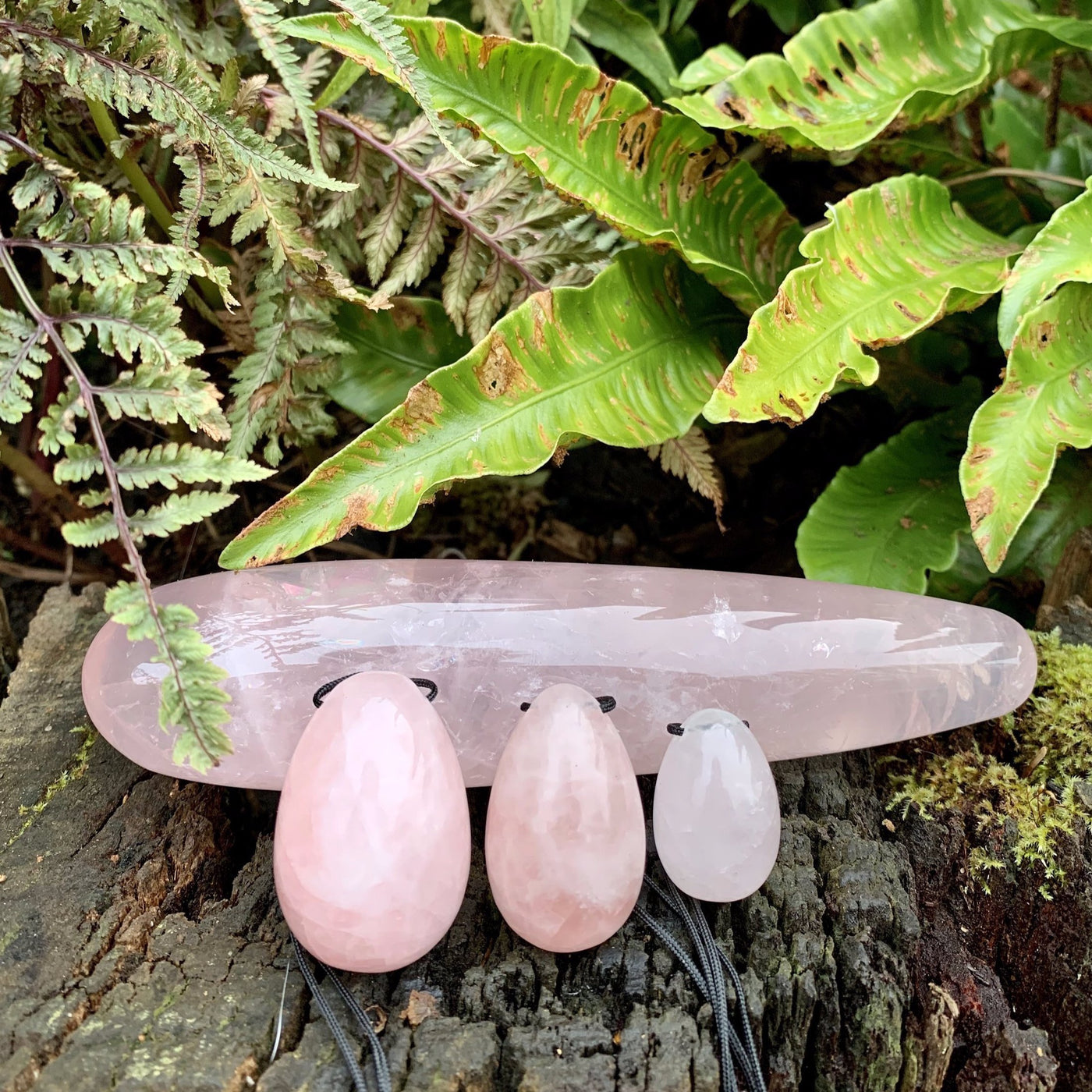 Rose Quartz Yoni Set