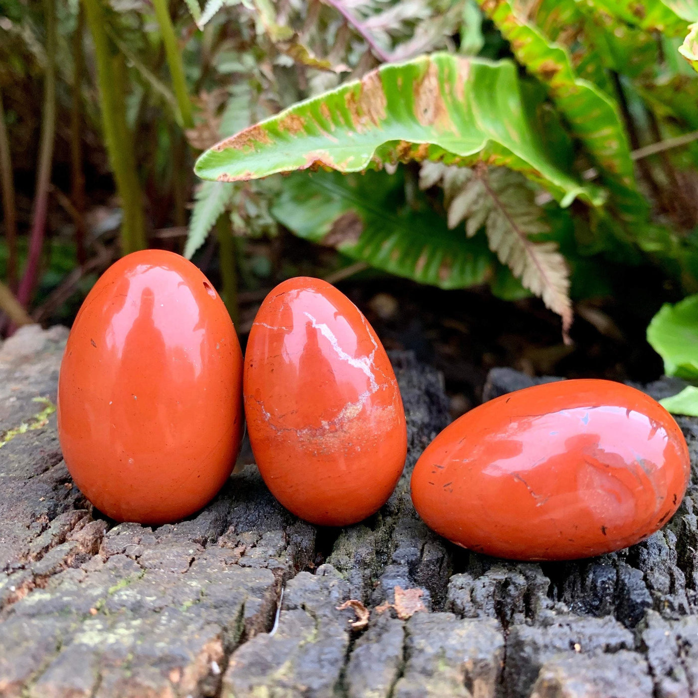 Red Jasper Yoni Eggs - Drilled